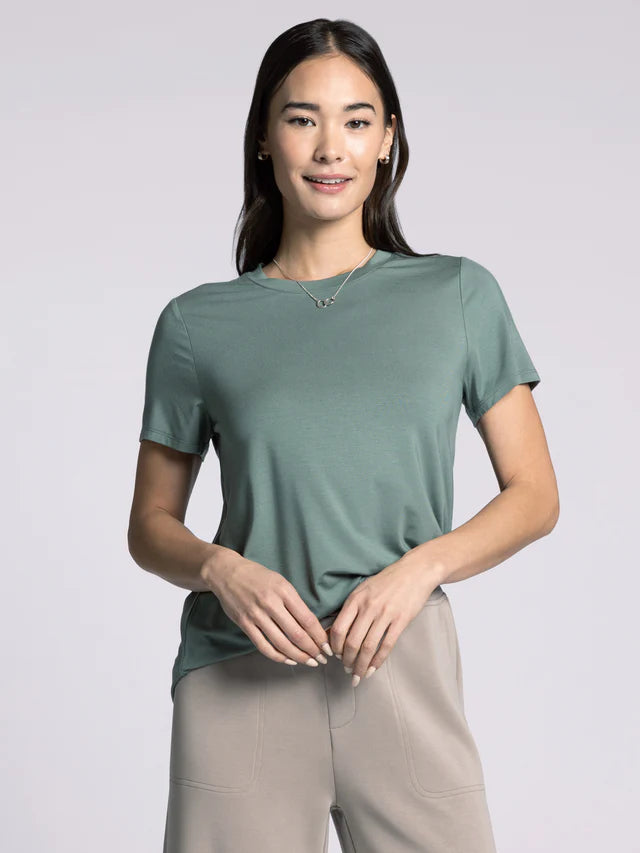 Nikki Everyday Luxe Top  - Desert Green