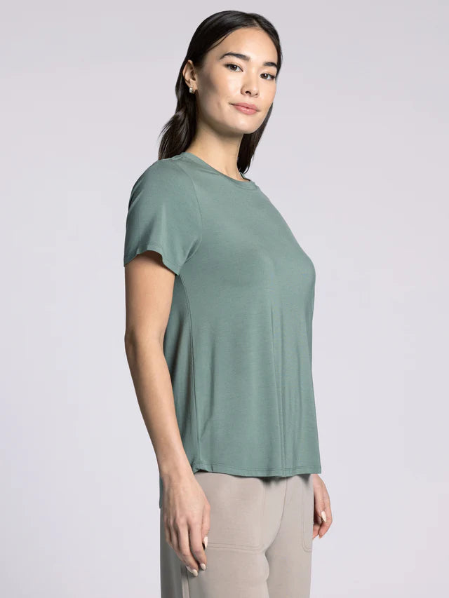 Nikki Everyday Luxe Top  - Desert Green