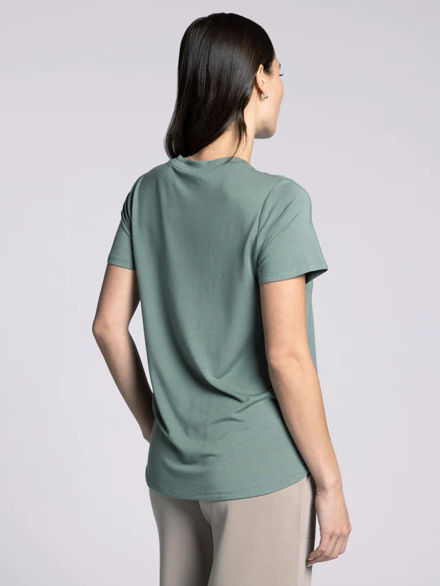 Nikki Everyday Luxe Top  - Desert Green