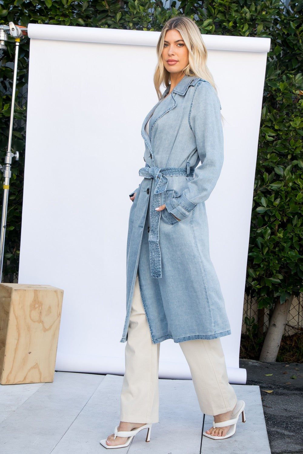 Tencel Trench Coat Jacket