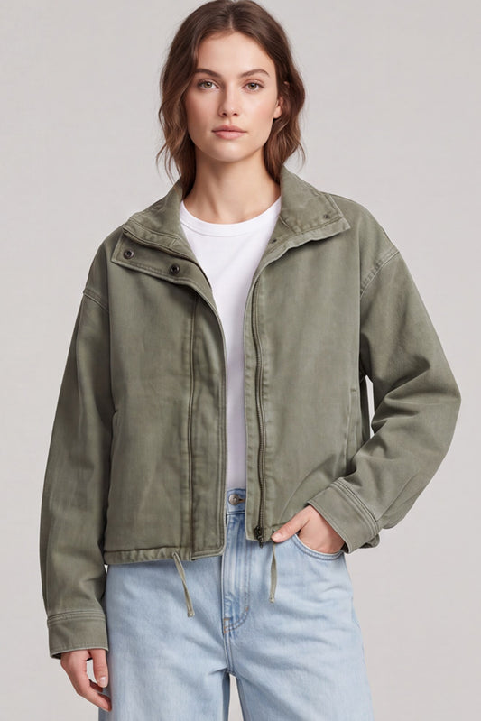 Funnel Neck Zip Jacket