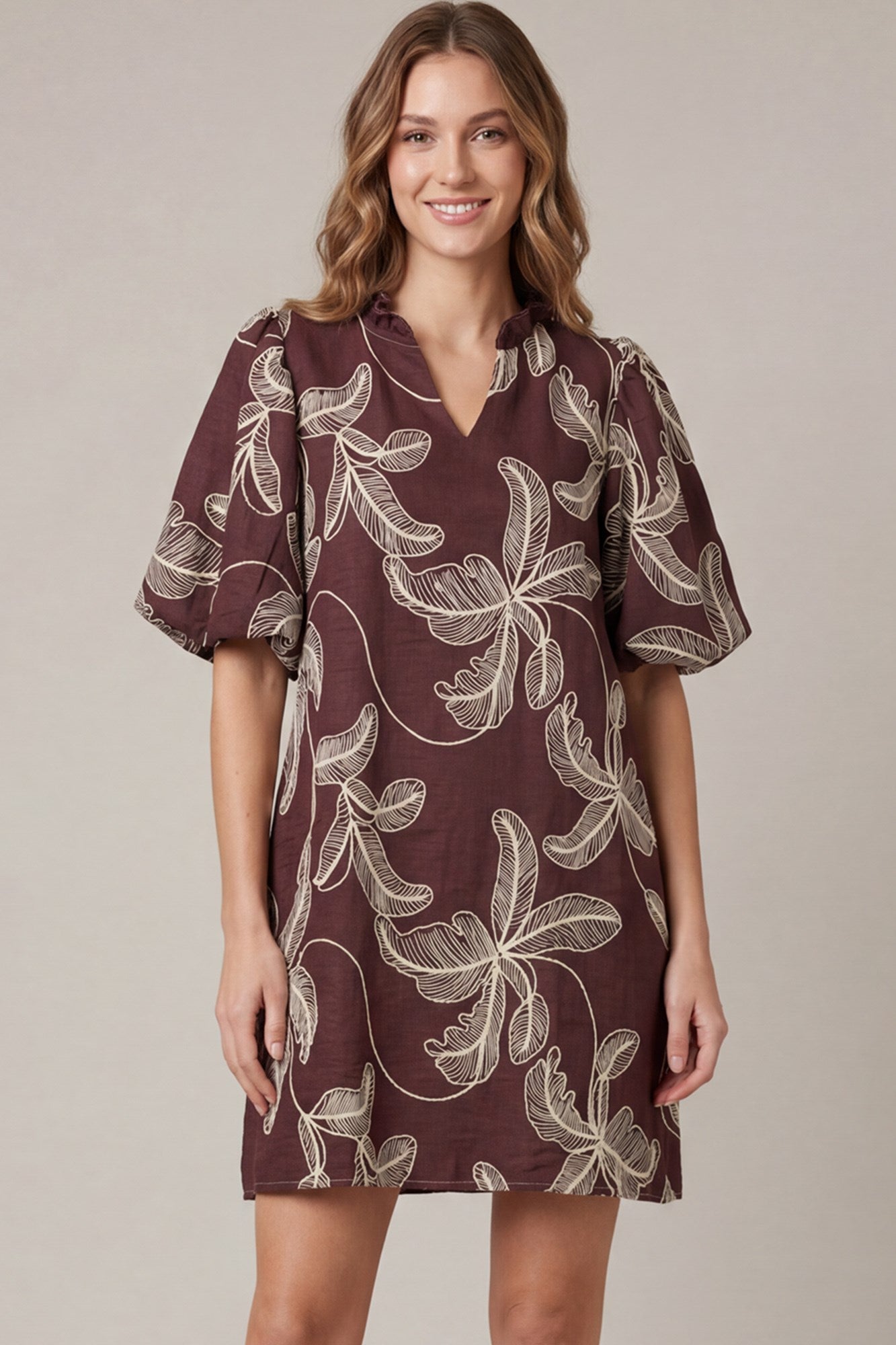 Embroidered Shirt Dress