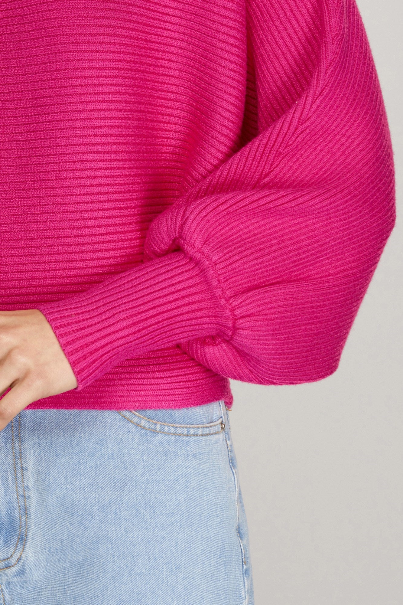 Dolman Sleeve Pink Sweater
