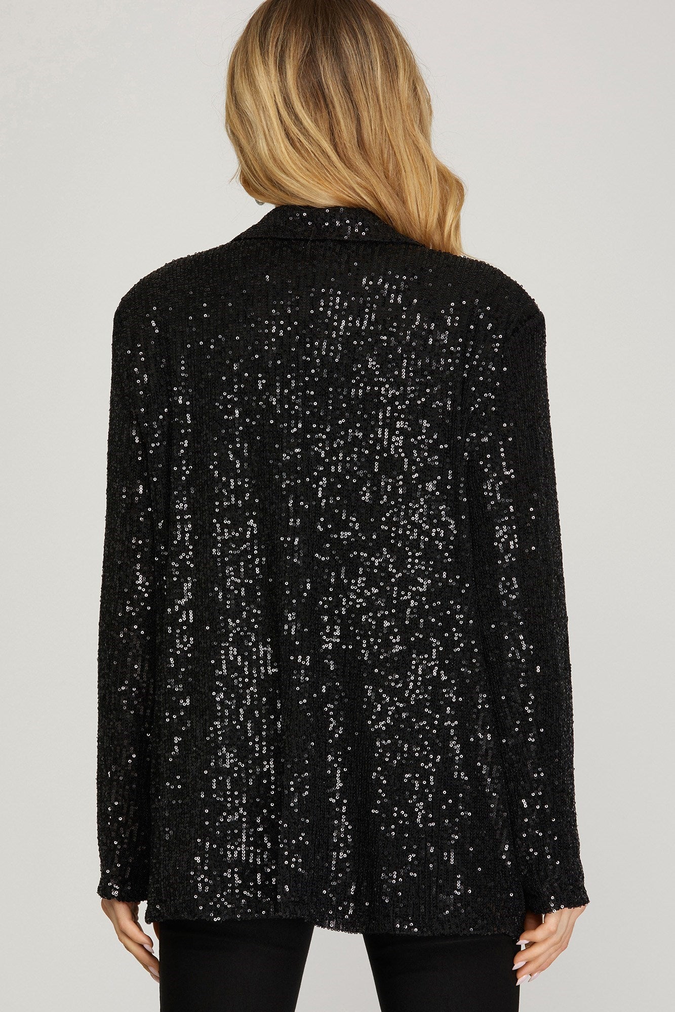 Black Sequin Blazer