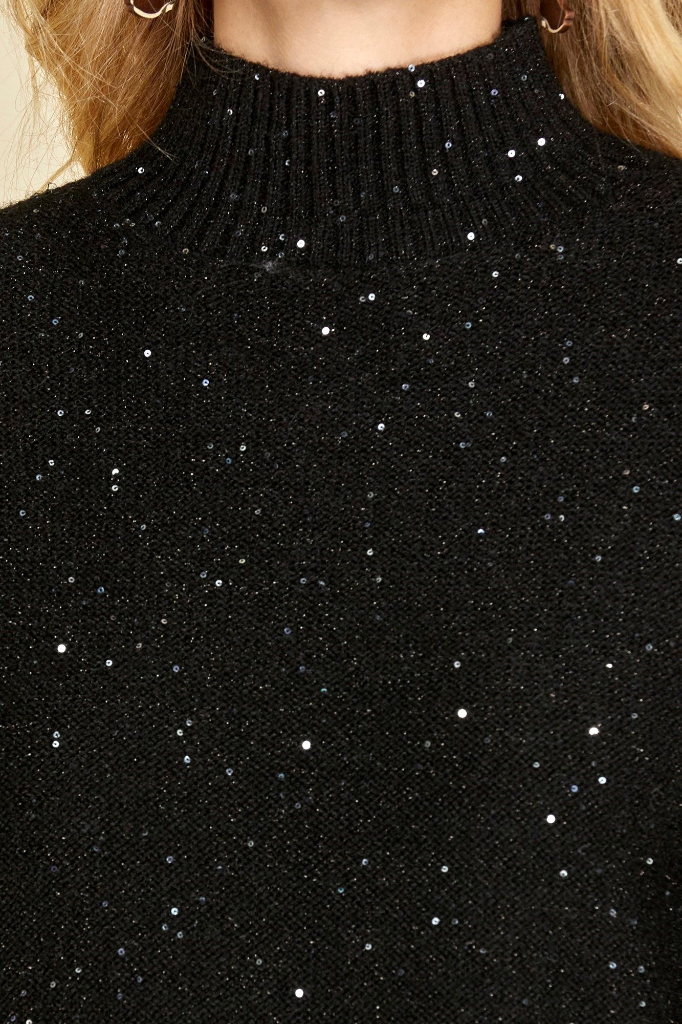 Black Sequin Sweater