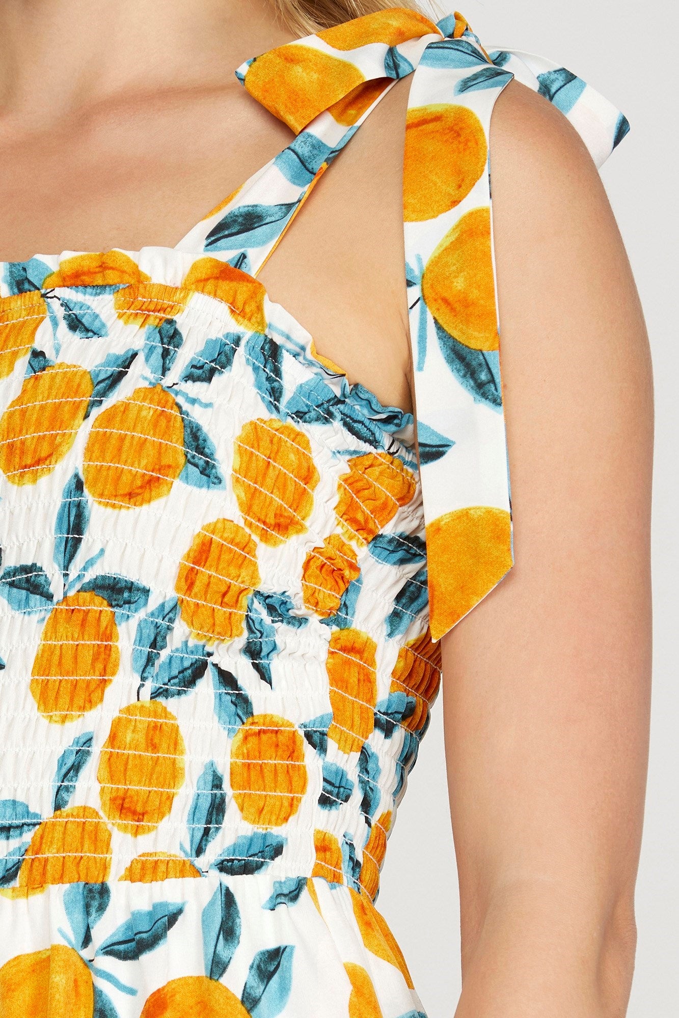 Citrus Shoulder Tie Dress