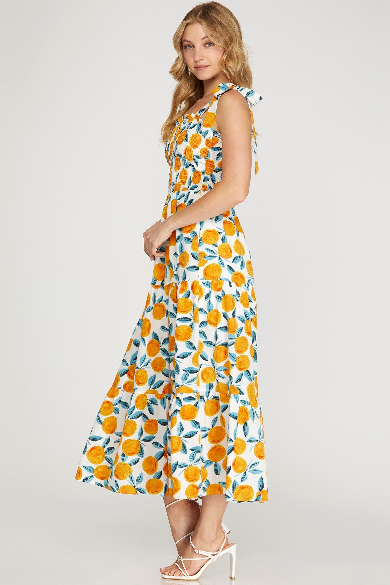 Citrus Shoulder Tie Dress