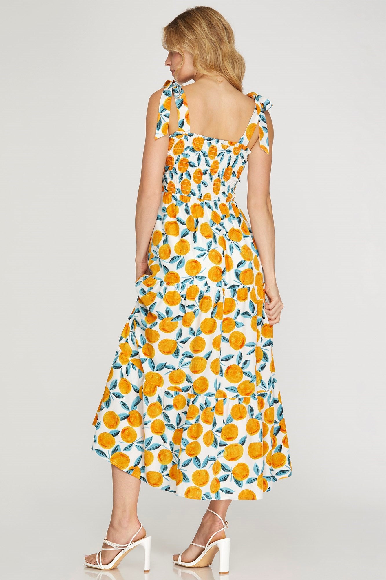 Citrus Shoulder Tie Dress