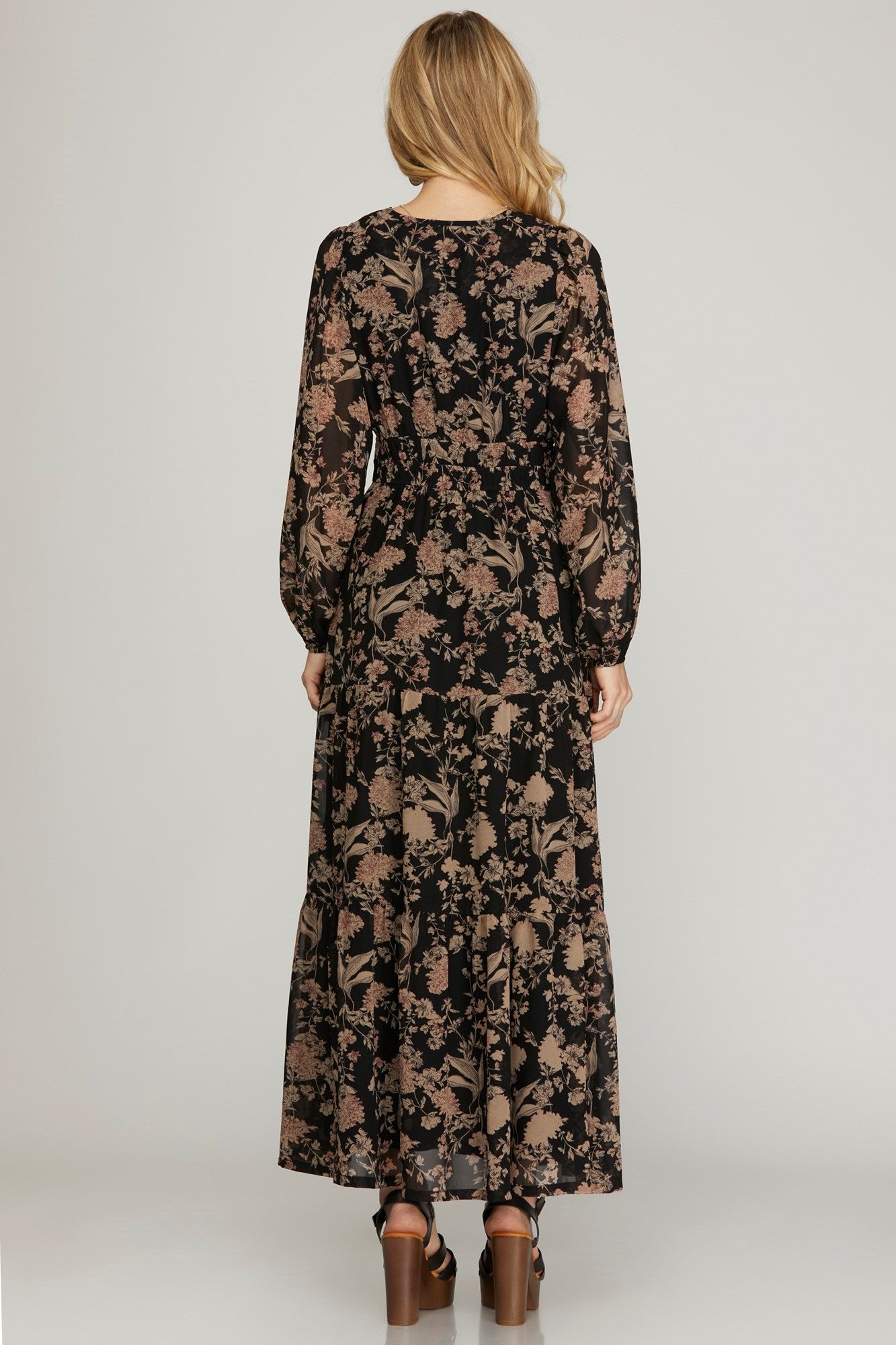 Black Floral Maxi Dress