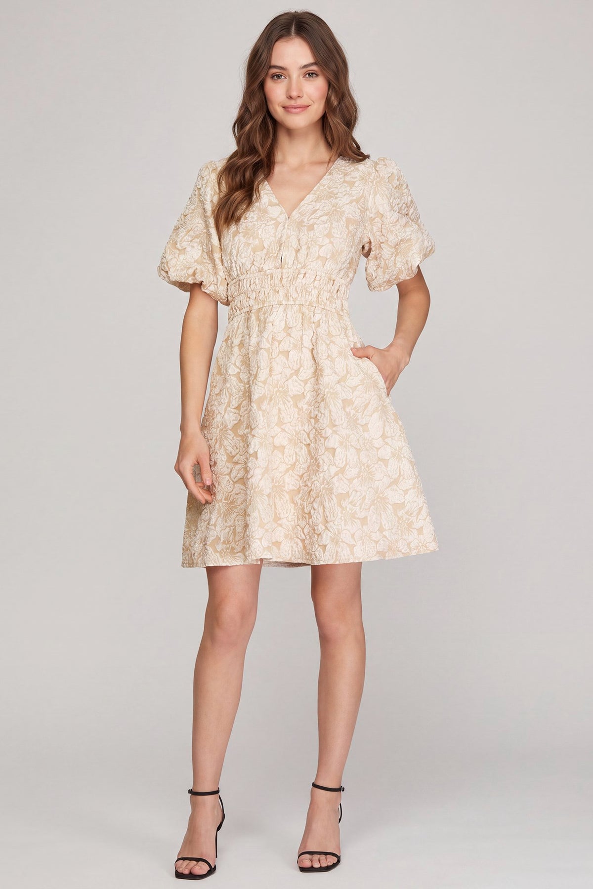 Jacquard Floral Dress
