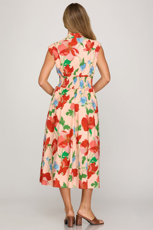 Blushing Blooms Zip Dress
