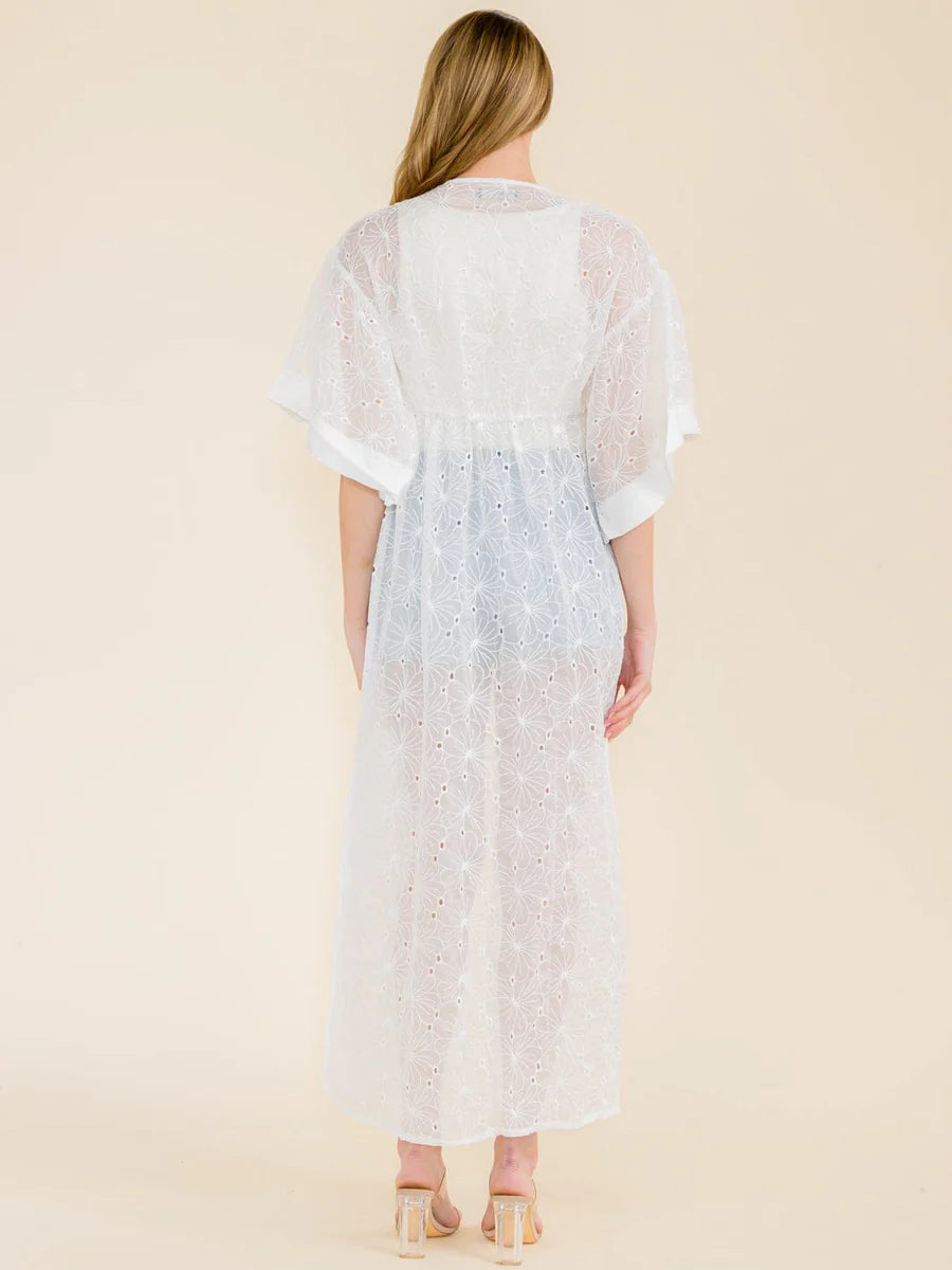 Summer Breeze Eyelet Kimono