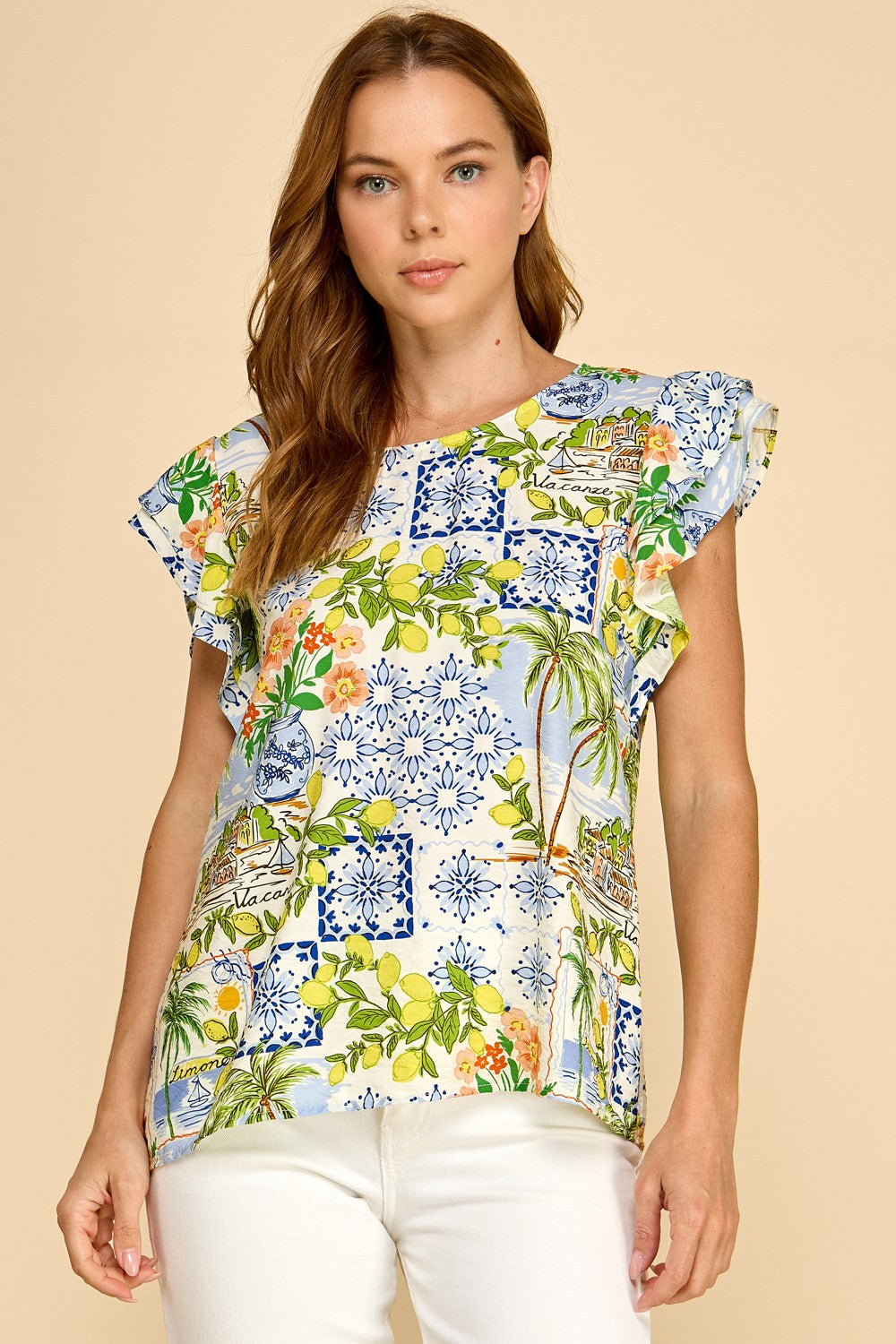 Citrus Breeze Flutter Top
