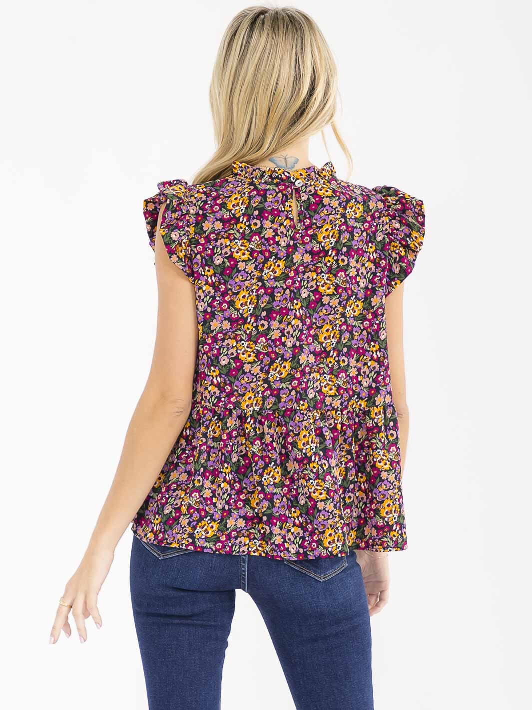 Short Sleeve Floral Top
