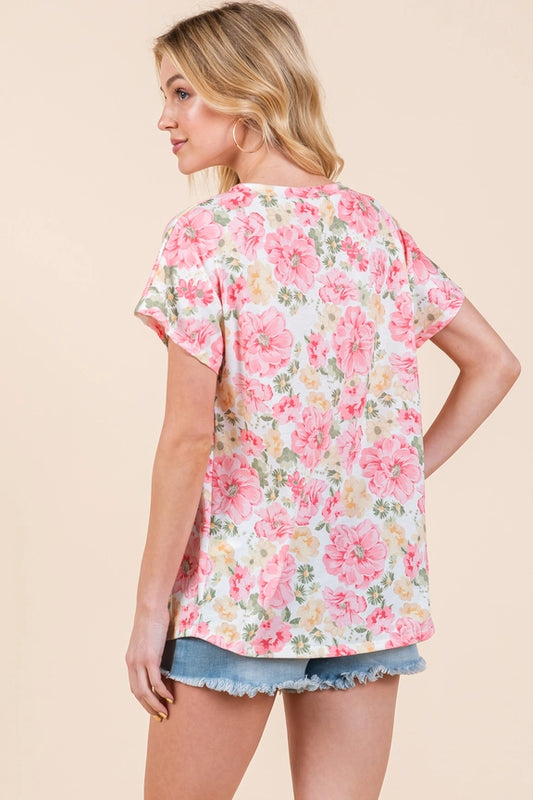 Pink Floral Top