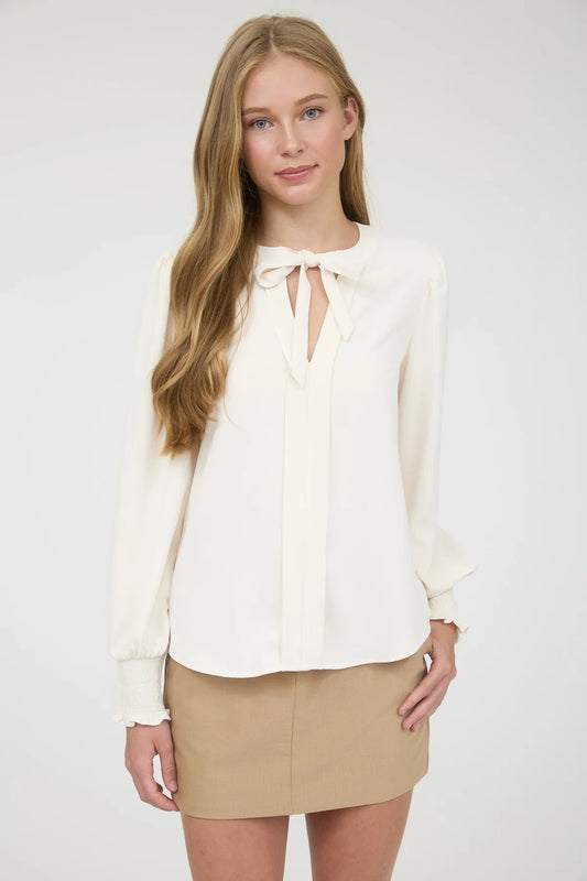 Necktie V-Neck Top