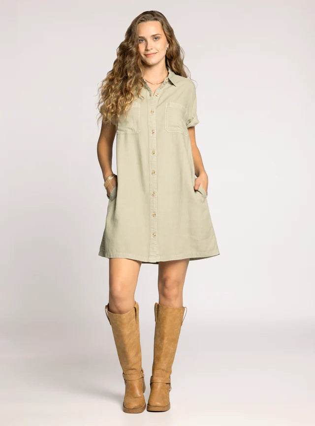 June Button Down Dress