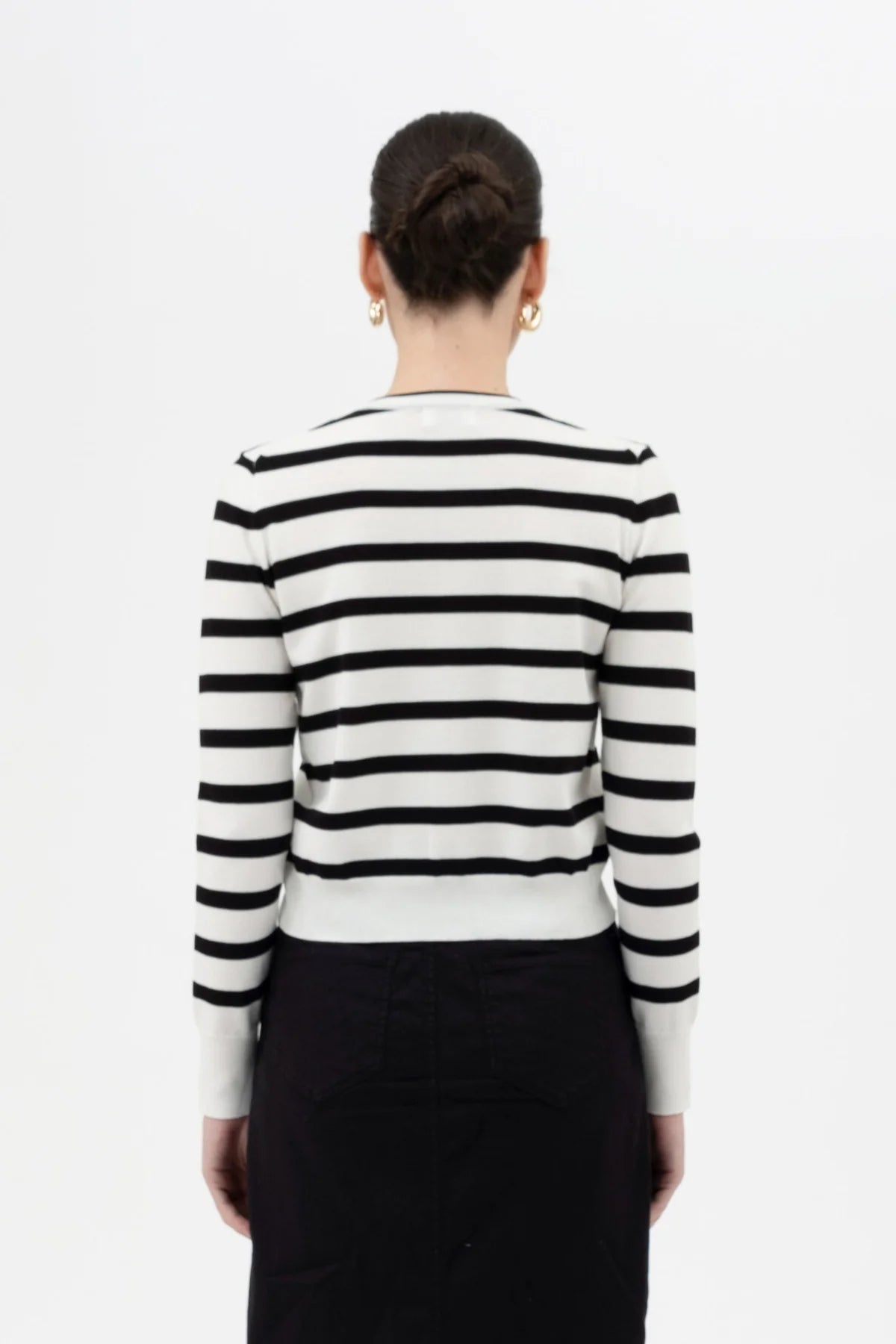 Striped Button Down Cardigan