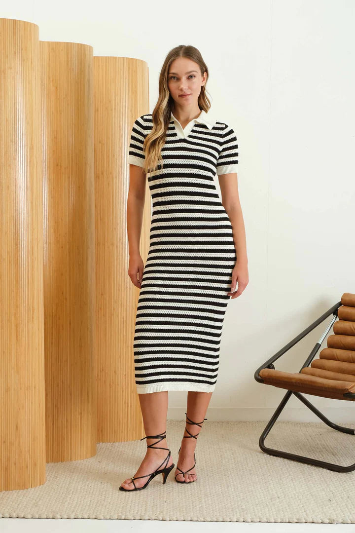 Collared Crochet Dress