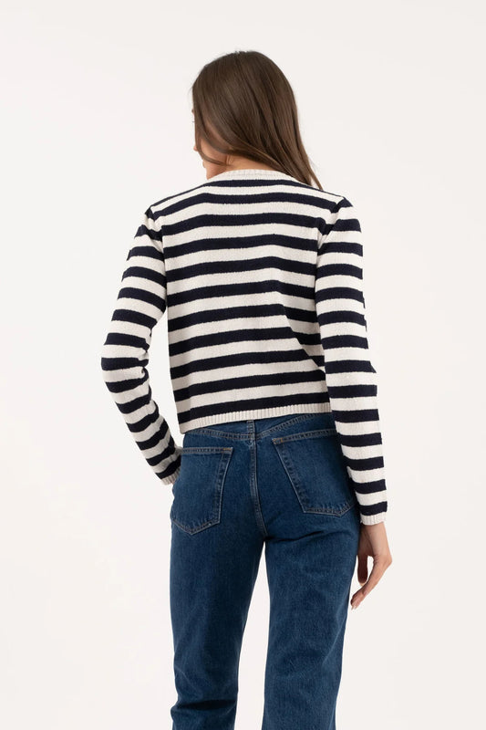 Striped Cardigan Sweater