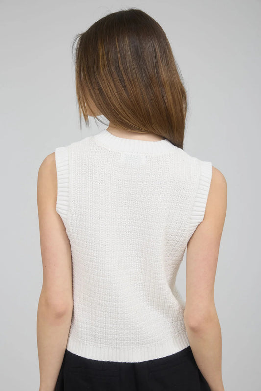 Knit Button Detail Vest