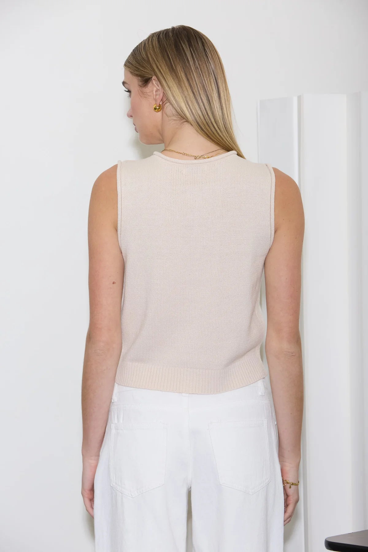 Raw Edge Cardigan Vest