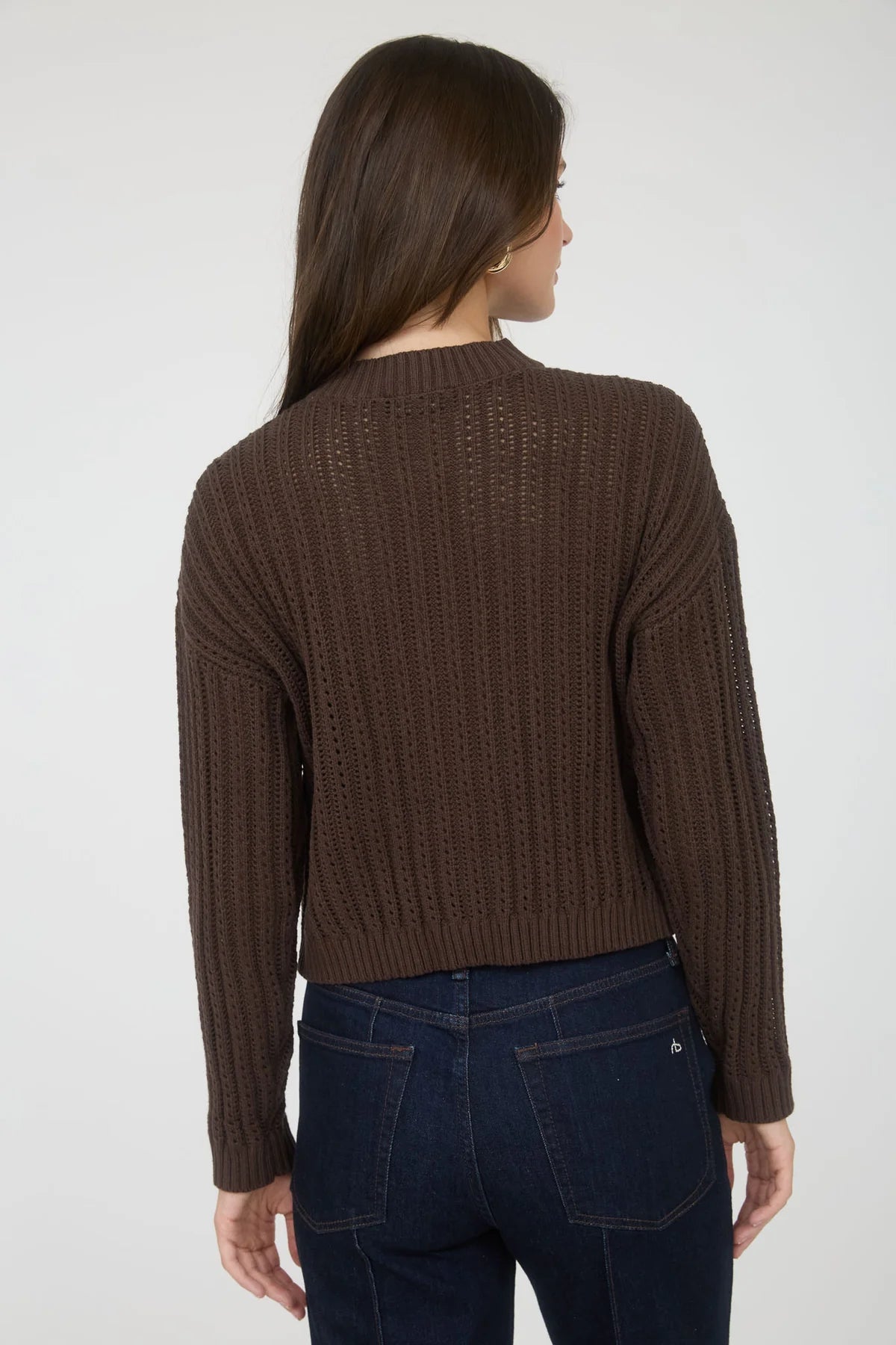 Sheer Cable Knit Cardigan
