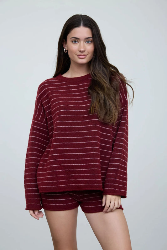 Striped Boxy Pullover Sweater
