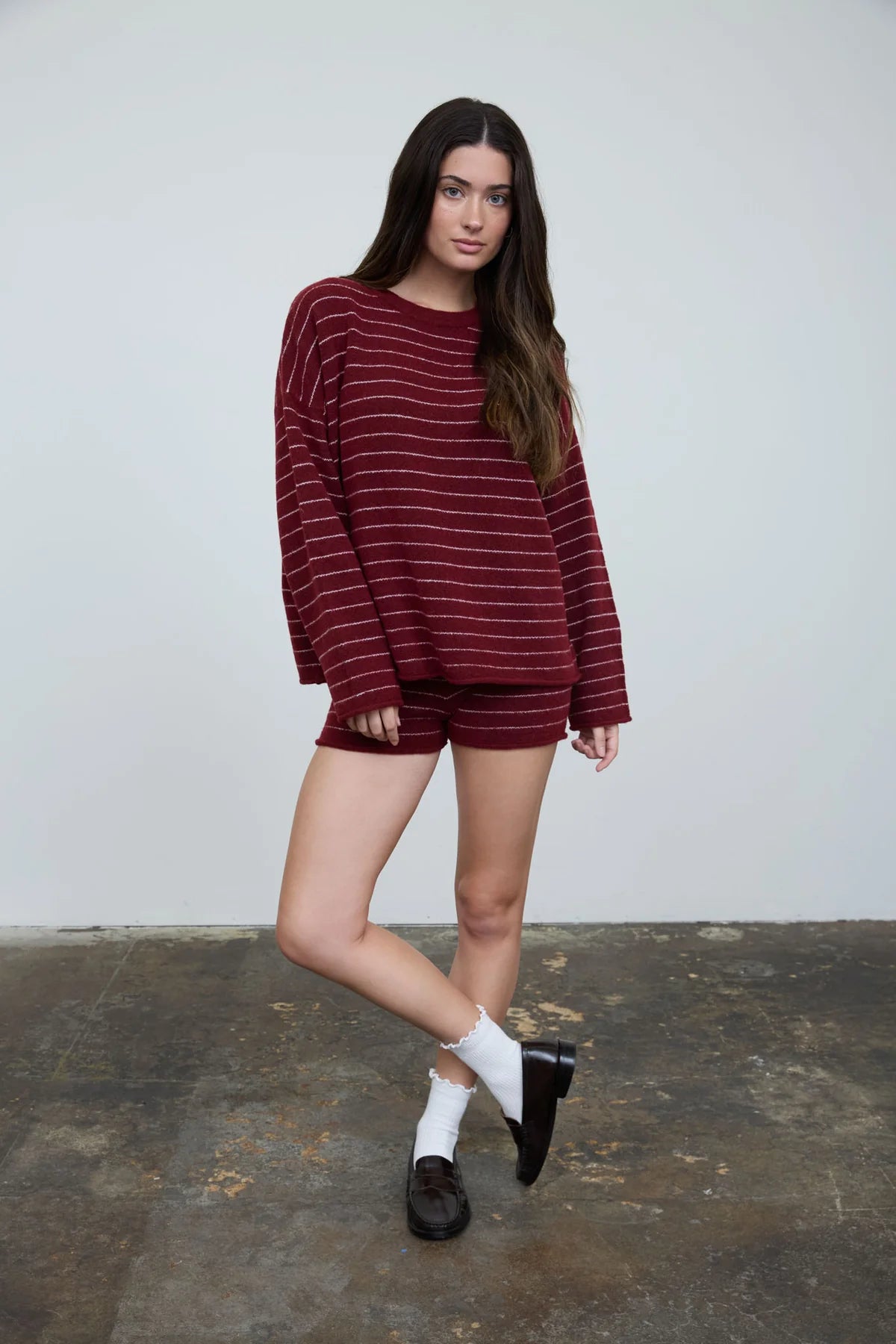 Striped Boxy Pullover Sweater