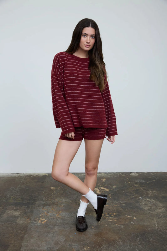 Striped Boxy Pullover Sweater