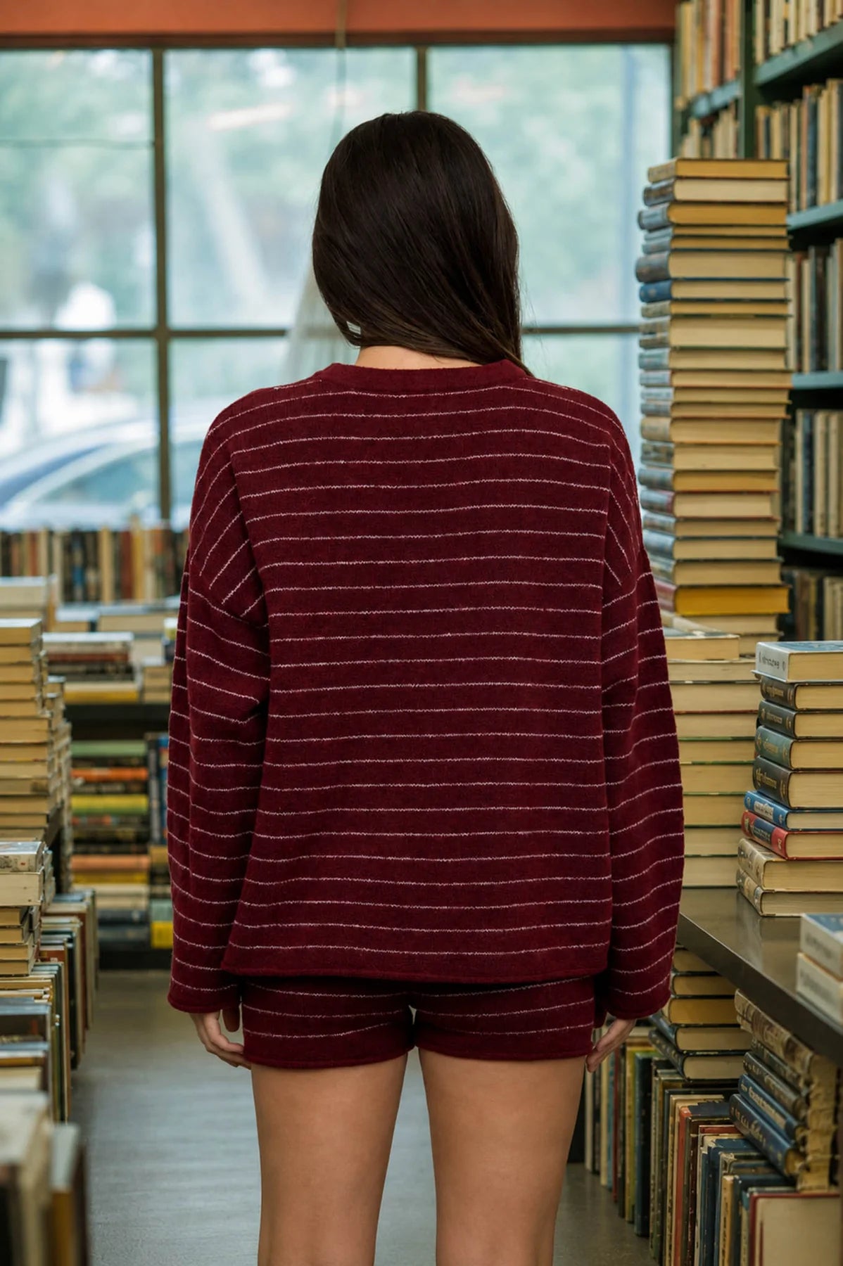 Striped Boxy Pullover Sweater