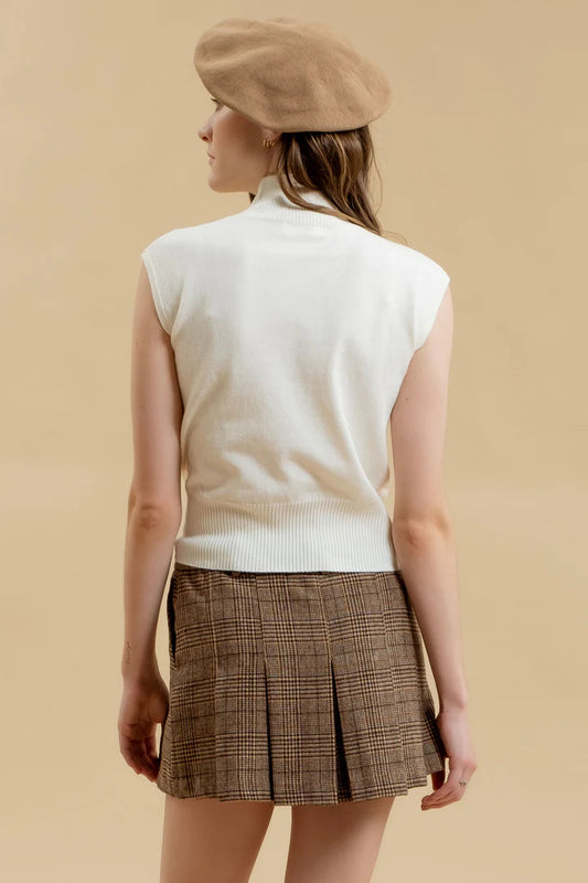 Turtleneck Sleeveless Top