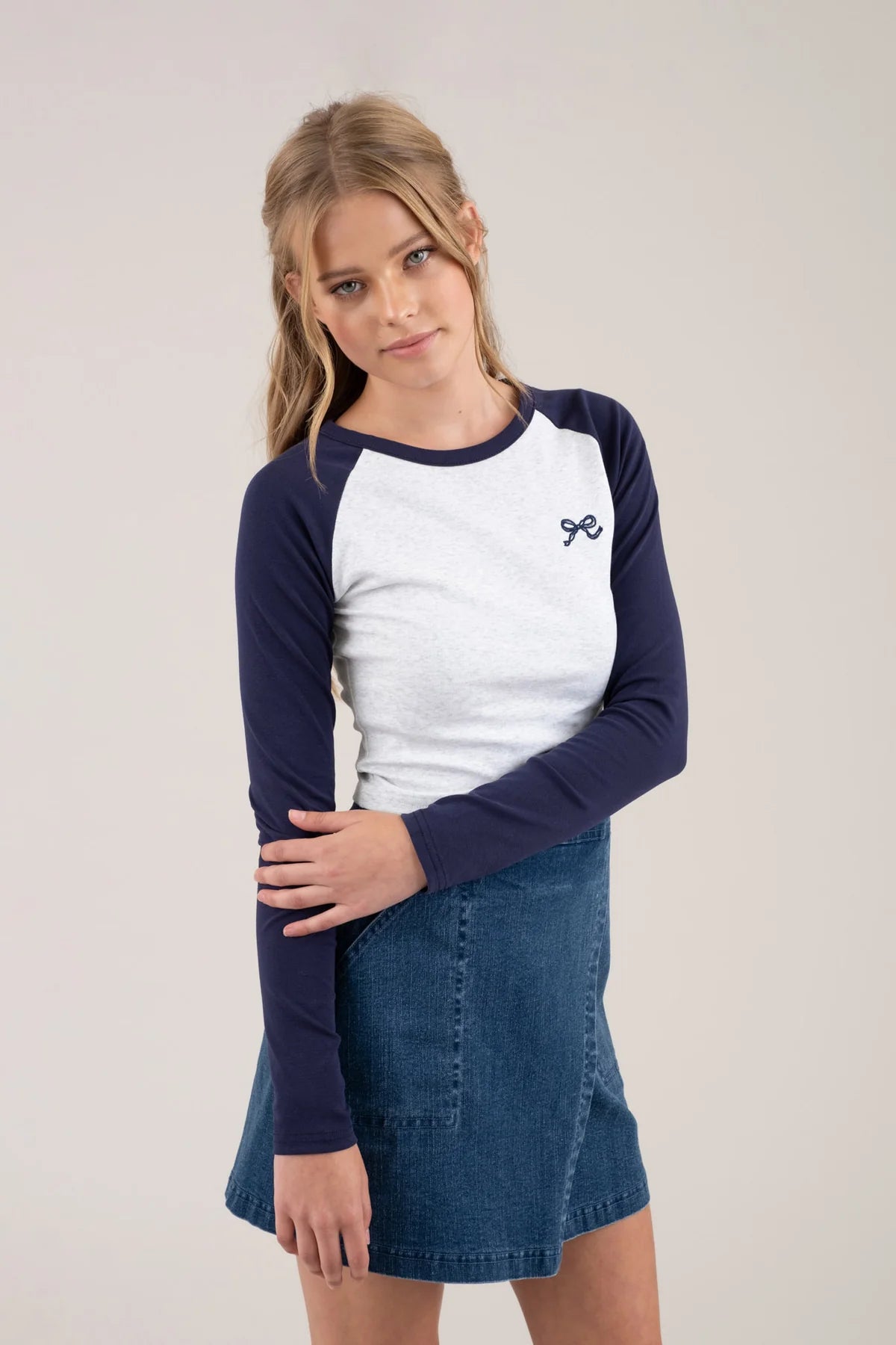 Wrap Denim Skirt