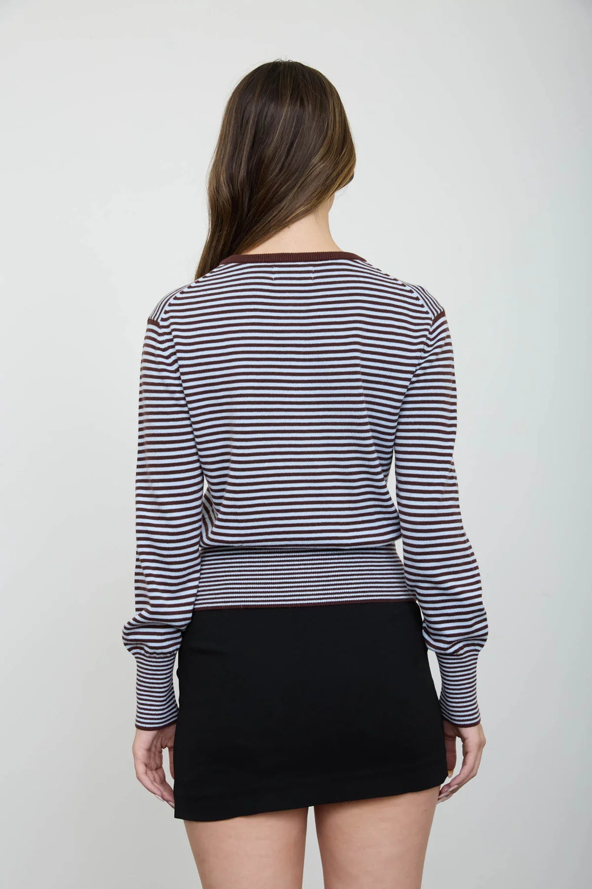 Brown Striped Cardigan