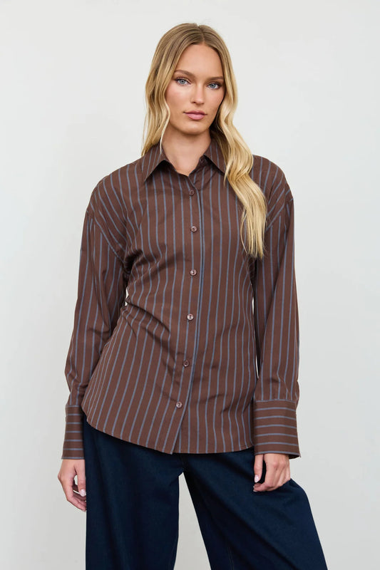Pinstripe Button Down Top