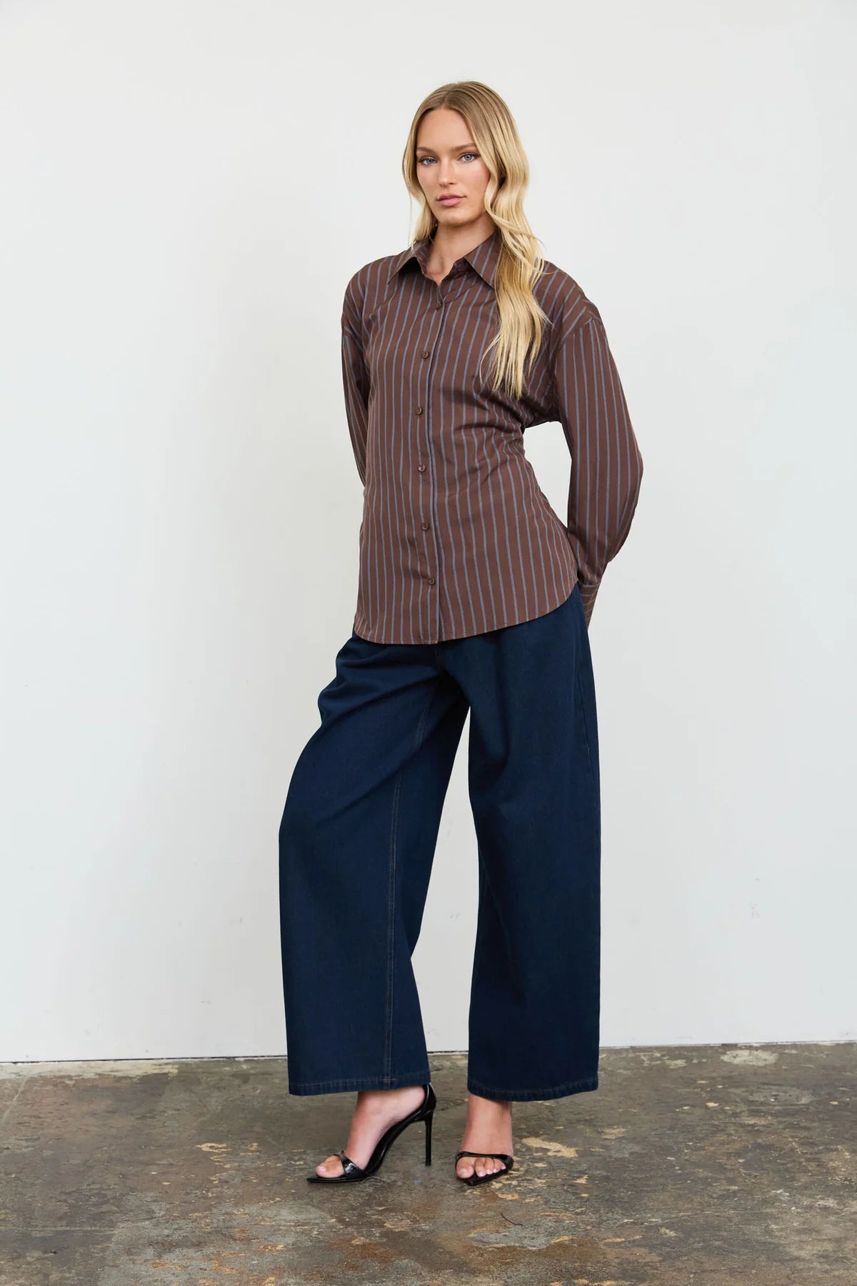 Pinstripe Button Down Top