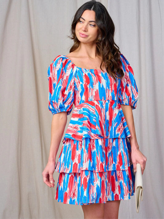 Tiered Ruffle Mini Dress