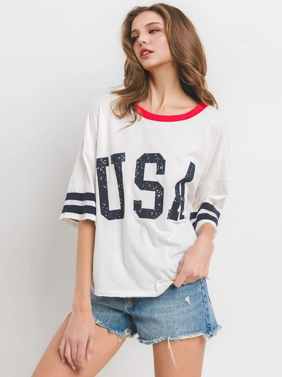 USA Color Block Top