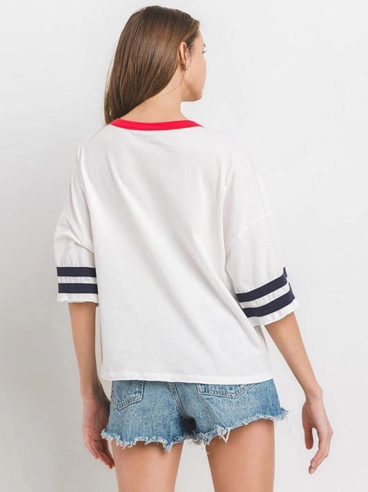 USA Color Block Top