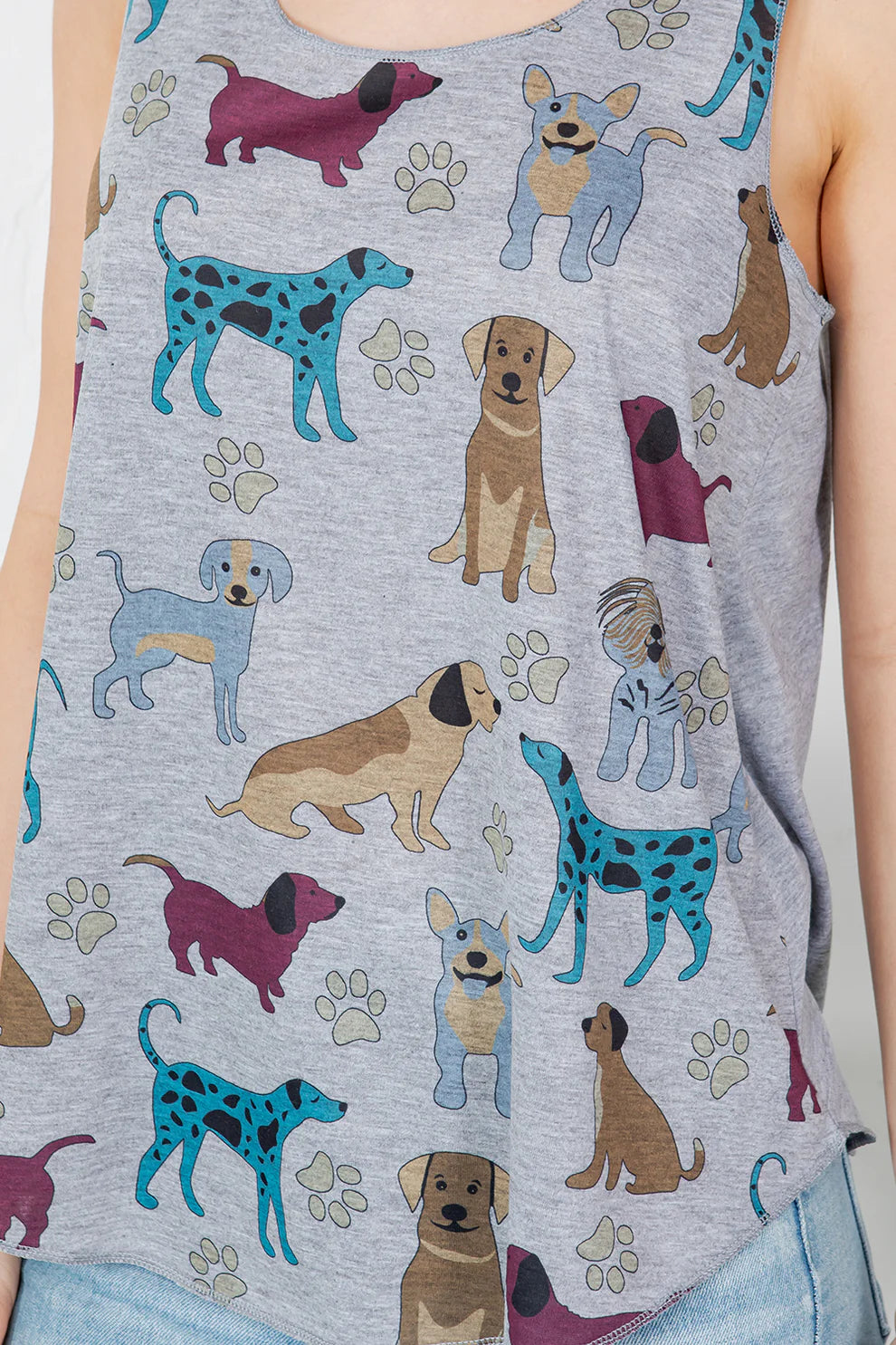 Paw Print & Dogs Tank
