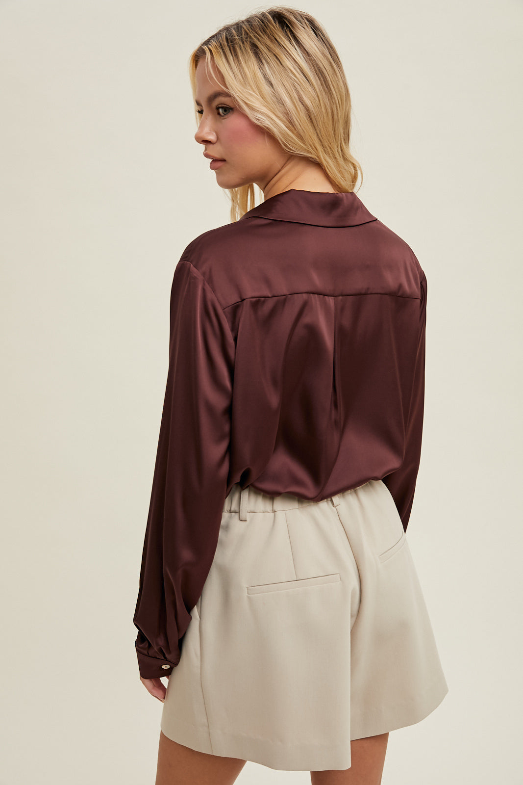 Button Up Bodysuit - Mocha