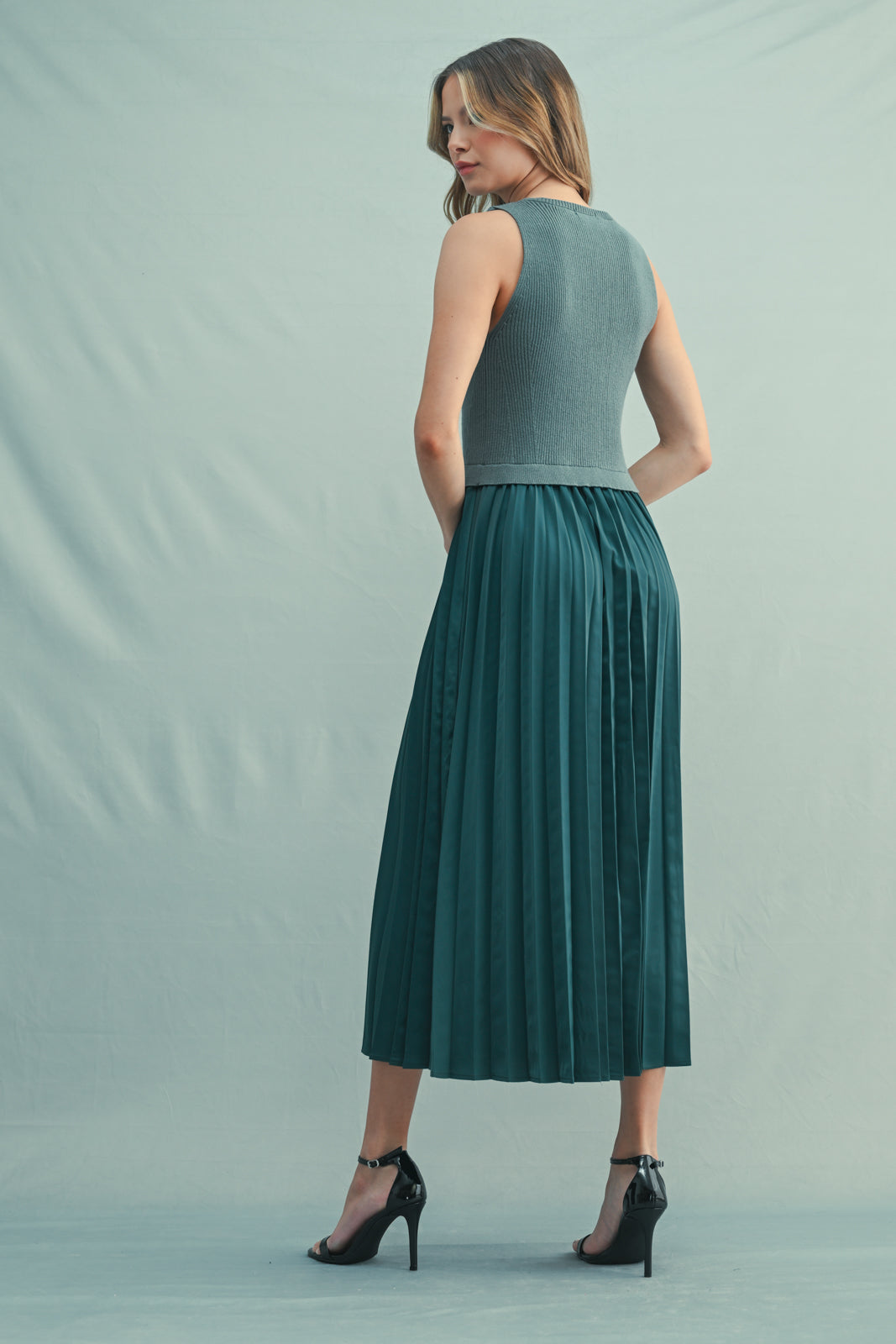 Two Tone Teal Dress