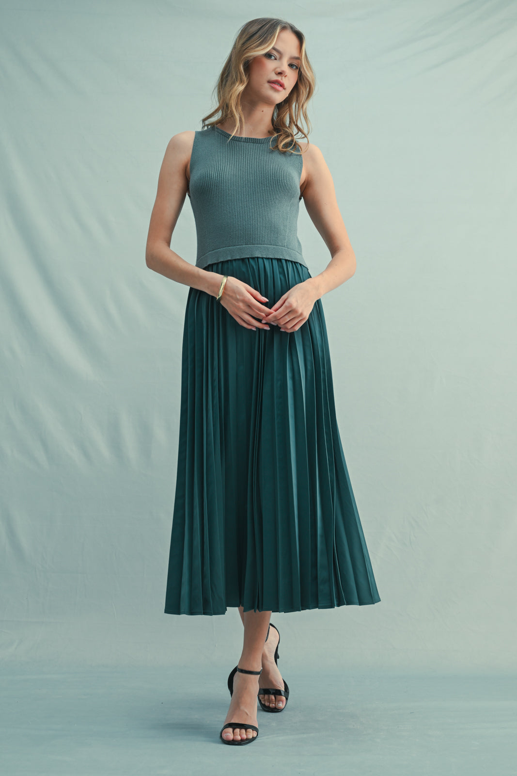 Two Tone Teal Dress