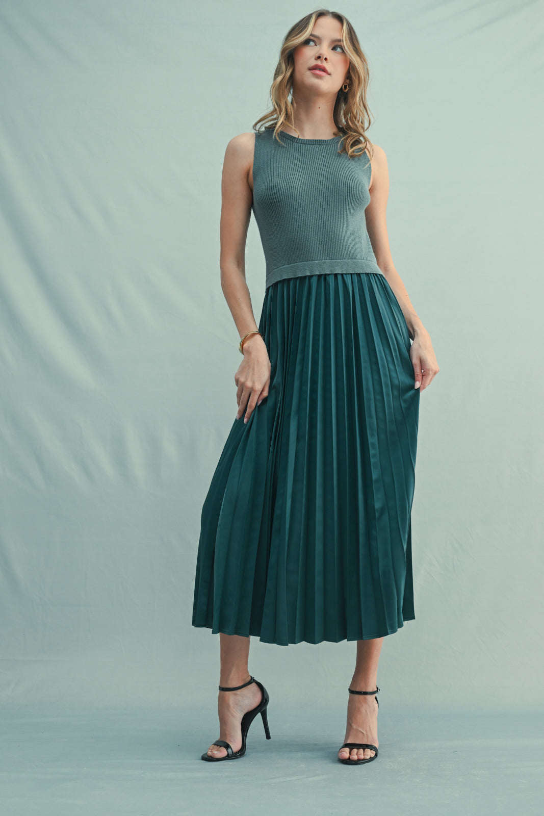 Two Tone Teal Dress