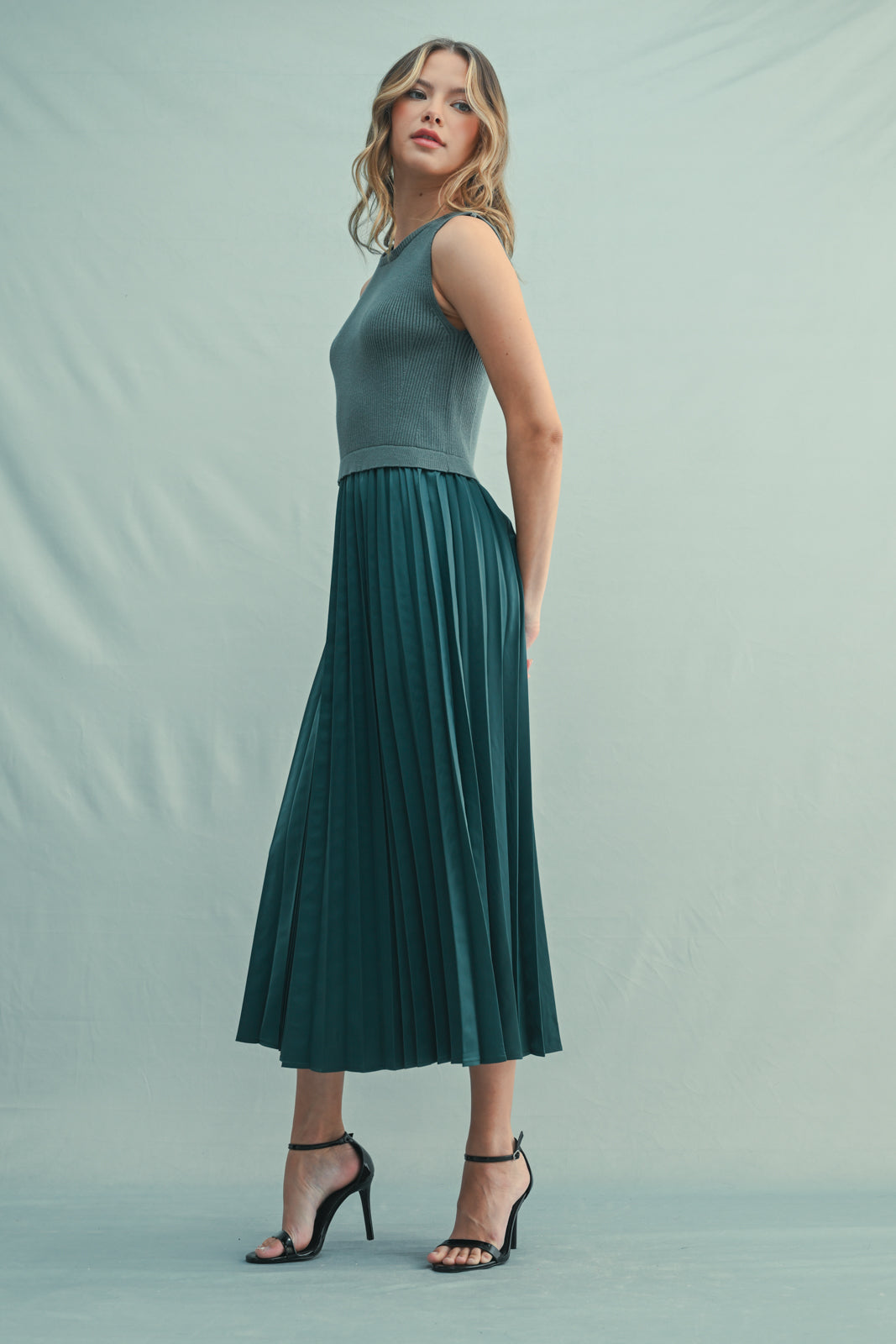Two Tone Teal Dress
