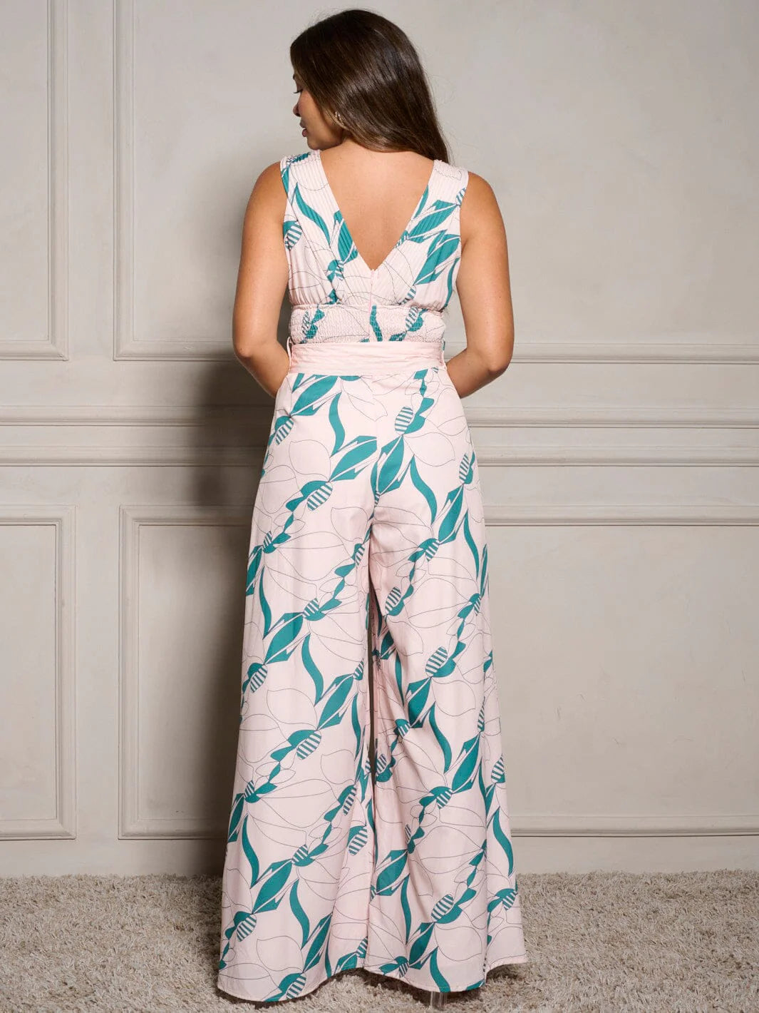 Wide Leg Belted Jumpsuit