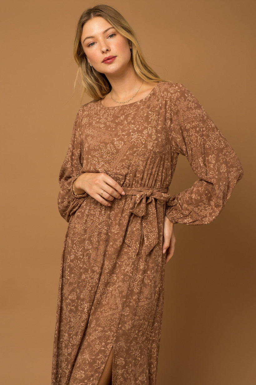 Ditsy Print Maxi Dress