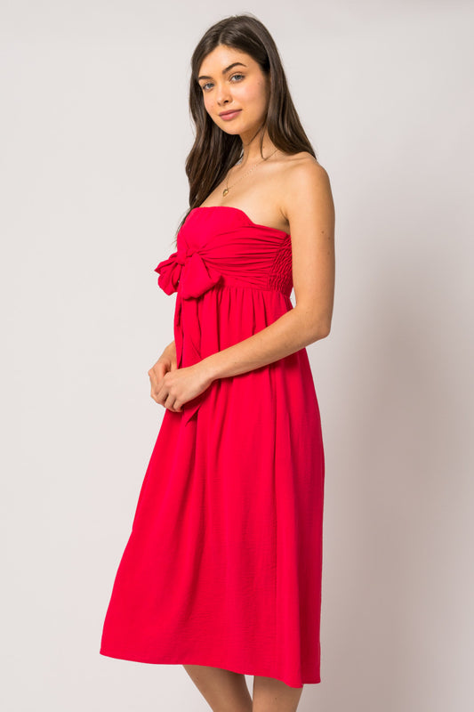 Sleeveless Front Tie Dress