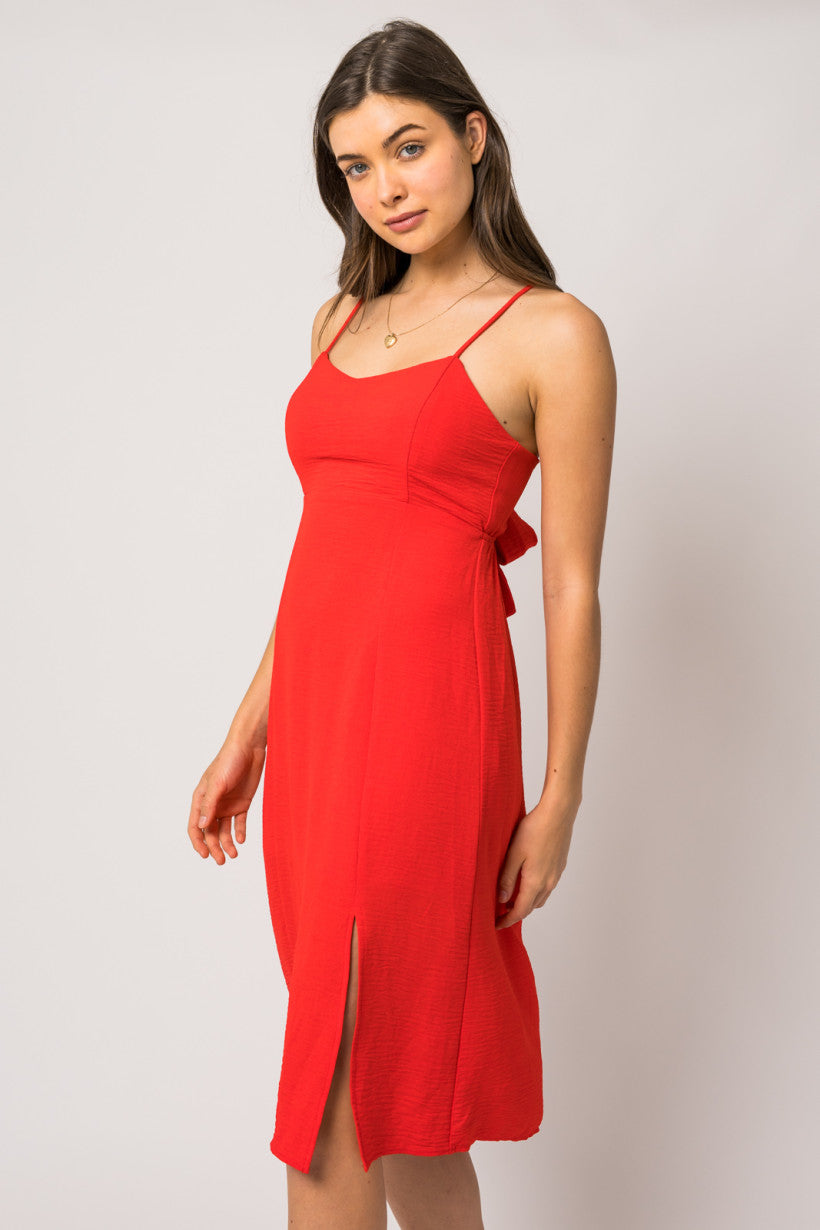 Thin Strap Tie Back Dress