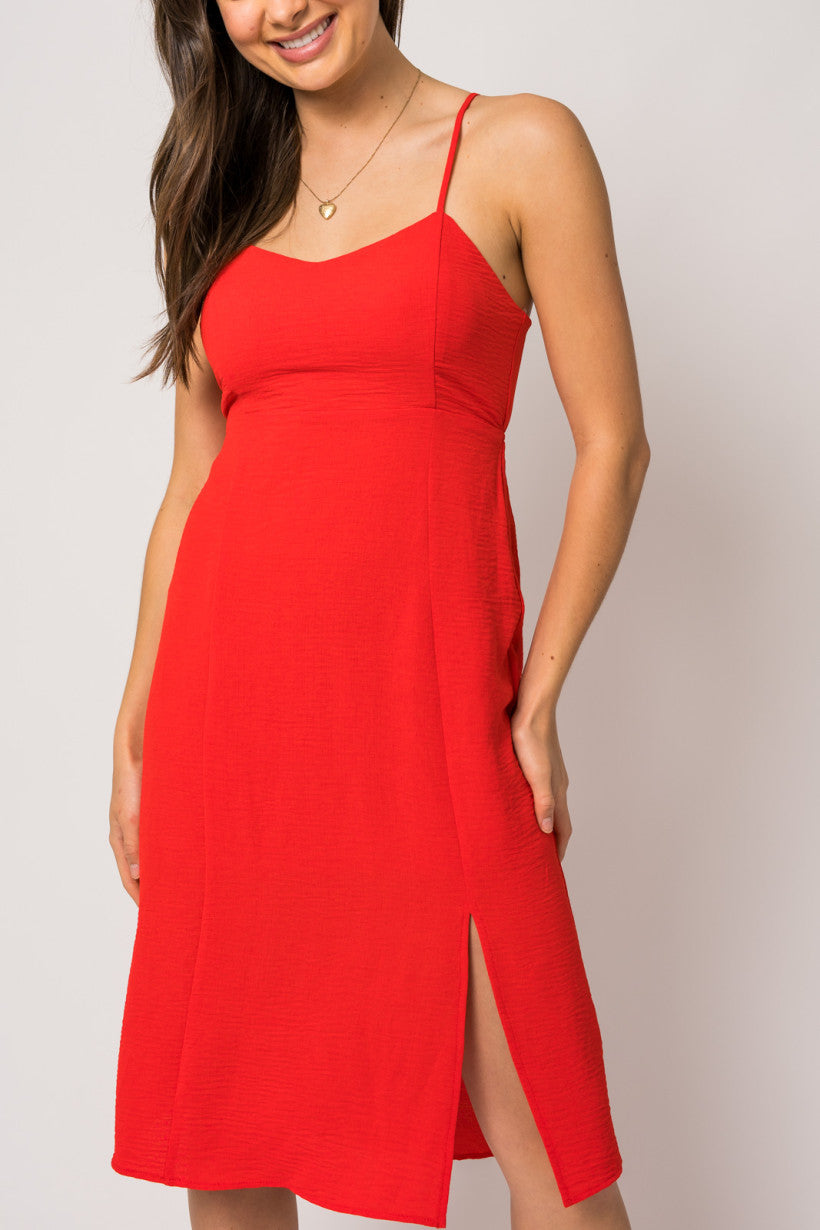 Thin Strap Tie Back Dress